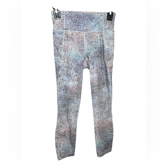 Lululemon Wunder Under Crop Leggings – Summer Haze Print – Size 4 - Picture 2 of 3